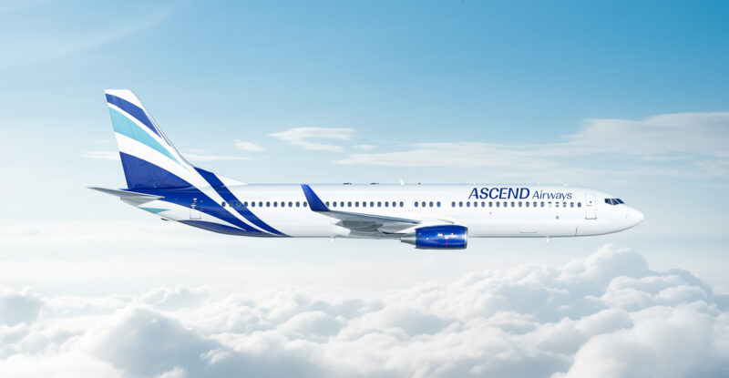 Ascend Airways 737 in flight.