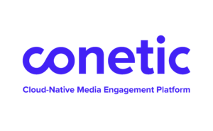 Conetic blue logo on a white background.