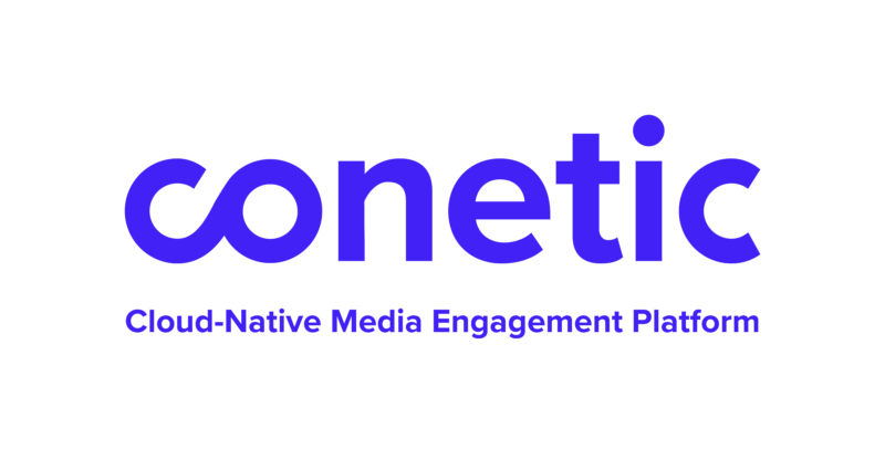 Conetic blue logo on a white background.
