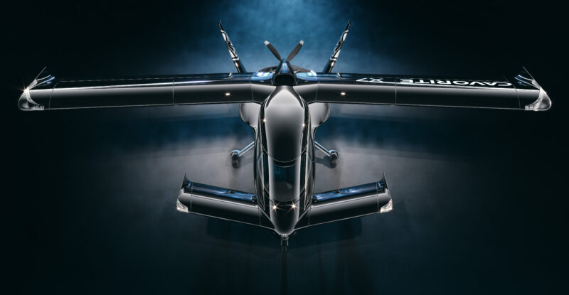 Rendering of new Horizon Aircraft Cavorite X7 hybrid-electric VTOL in-flight