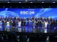 Embraer supplier winners on stage at the event.