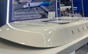 Gilat Stellar Blu Sidewinder ESA on the show floor at SATShow in Washington D.C.