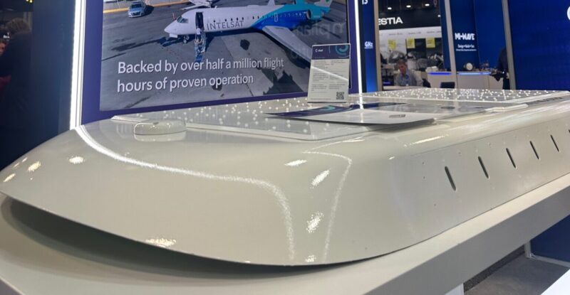 Gilat Stellar Blu Sidewinder ESA on the show floor at SATShow in Washington D.C.