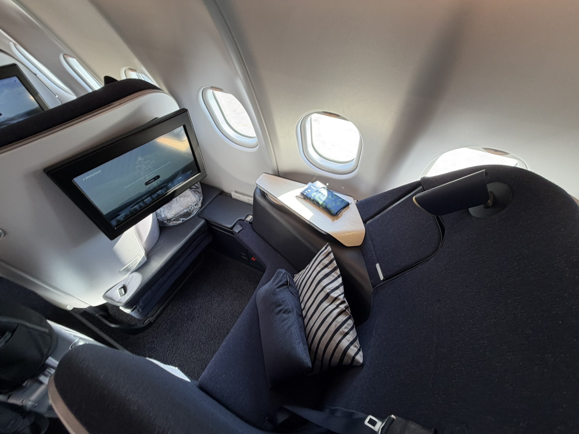 Finnair's A330 fixed-recline business seat is not for everyone