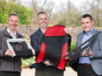 Pictured in advance of their attendance at Aircraft Interiors Expo (AIX) in Hamburg as part of Invest Northern Ireland’s trade mission are l-r IPC Director Graeme Bennett, Product Development/Account Manager Francis McCartan of Bradfor Ltd and Ronan Callan, Exact Group’s Director of Operations.