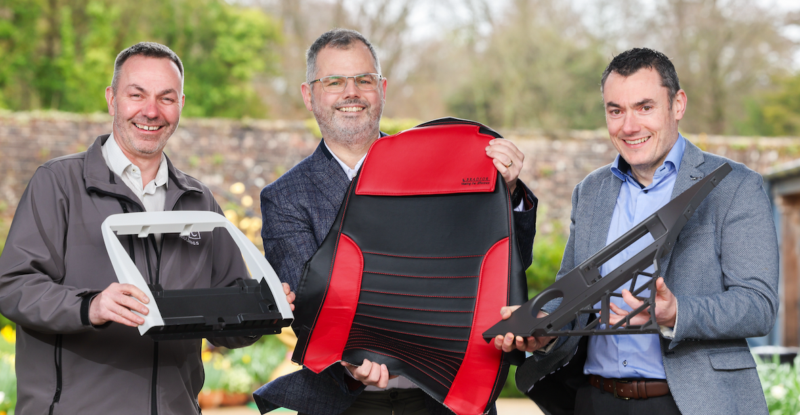 Pictured in advance of their attendance at Aircraft Interiors Expo (AIX) in Hamburg as part of Invest Northern Ireland’s trade mission are l-r IPC Director Graeme Bennett, Product Development/Account Manager Francis McCartan of Bradfor Ltd and Ronan Callan, Exact Group’s Director of Operations.