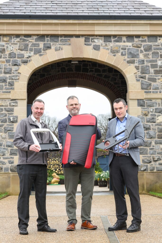 Pictured in advance of their attendance at Aircraft Interiors Expo (AIX) in Hamburg as part of Invest Northern Ireland’s trade mission are l-r IPC Director Graeme Bennett, Product Development/Account Manager Francis McCartan of Bradfor Ltd and Ronan Callan, Exact Group’s Director of Operations.