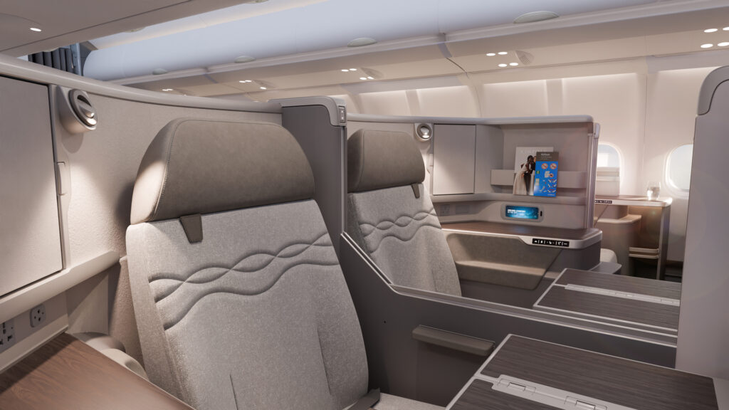 An A330 cabin with RECARO R7 seating.