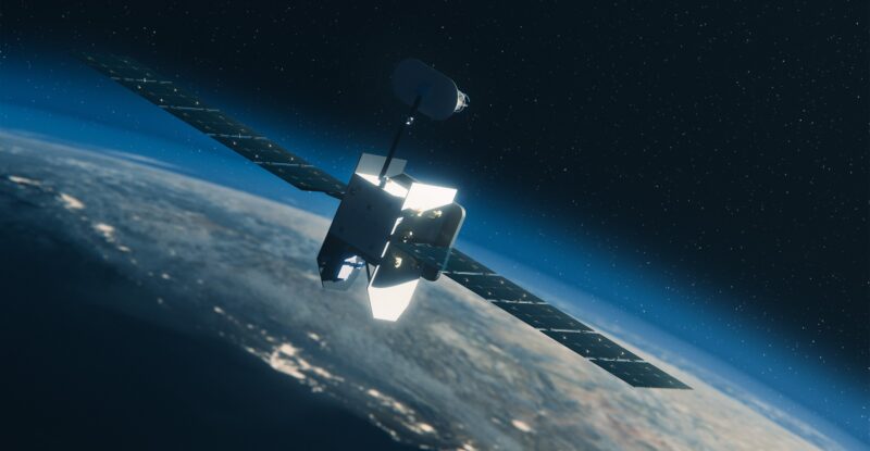 Artist’s rendering of Boeing and Millennium Space Systems’ new mid-class spacecraft, Resolute, designed to give government and commercial customers a flexible option for multi-orbit missions.