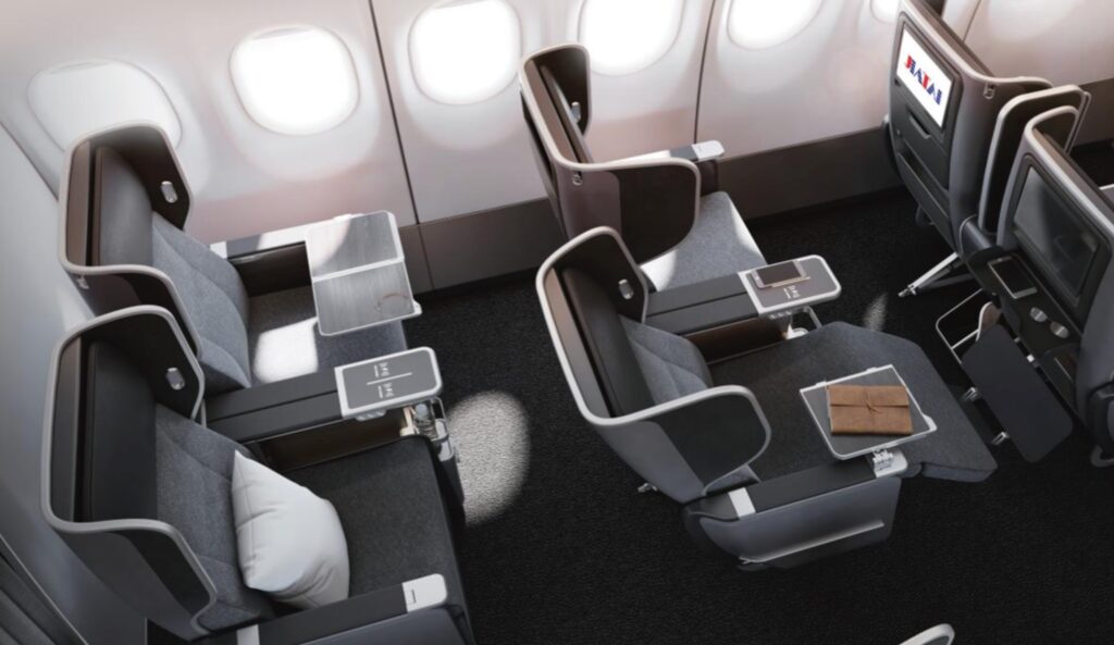 Rendering of JT220B Business Class Seats