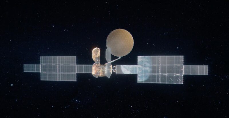 Rendering of ViaSat-3 F2 in space. Image: Viasat