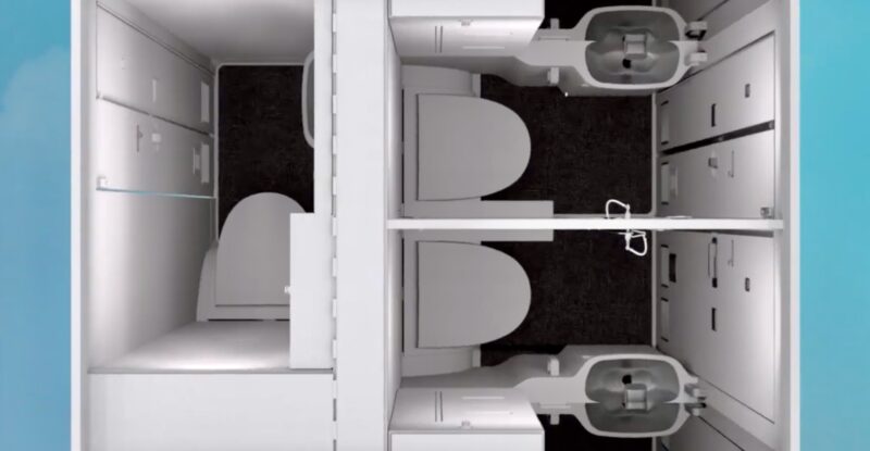 Diehl Aviation Space³ lavatory innovation is pictured