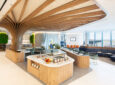 A large open buffet area in the lounge.