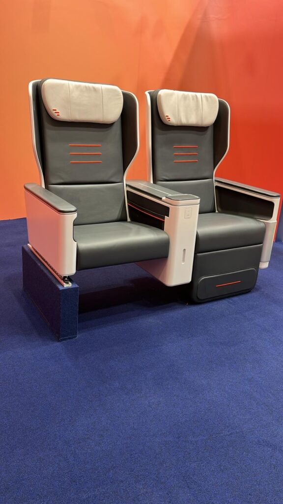 Expliseat TiSeat S on the AIX show floor.