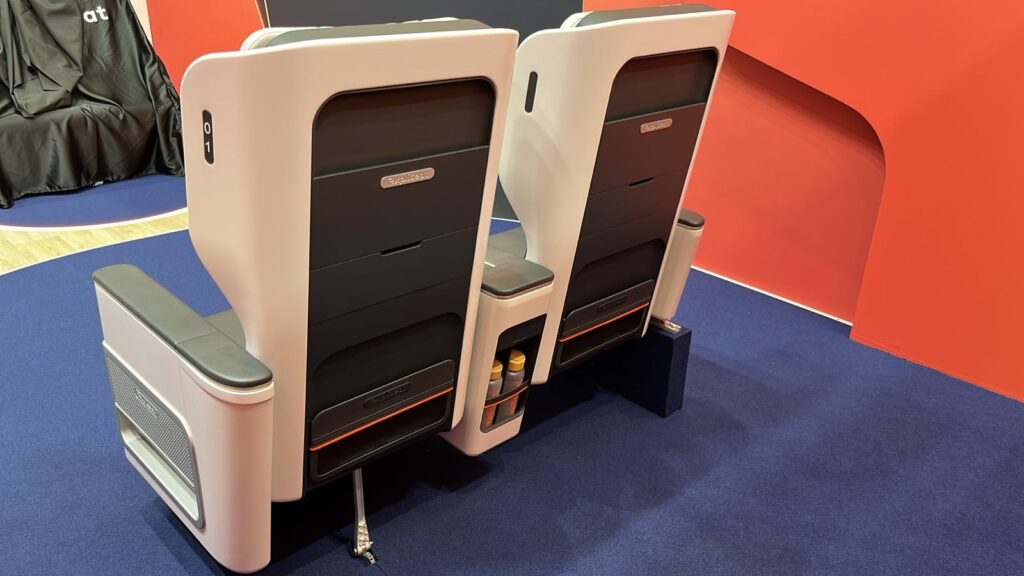 Expliseat TiSeat S on the AIX show floor.