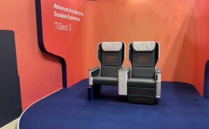 Expliseat TiSeat S on the AIX show floor.