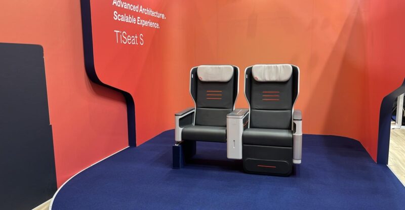 Expliseat TiSeat S on the AIX show floor.