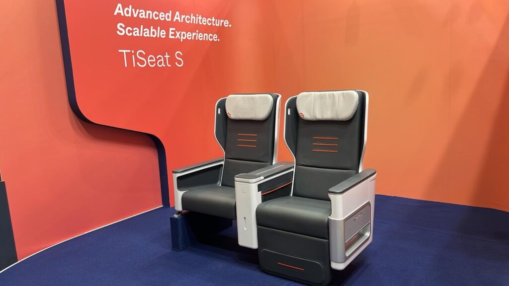 Expliseat TiSeat S on the AIX show floor.
