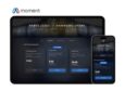 A next-generation ISP-independent Wi-Fi portal by Moment displayed on a tablet and mobile device.