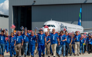 Airbus Mobile employees celebrate opening in 2016