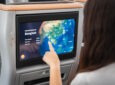 A close up of Panasonic's Arc map on EVA Air's IFE.
