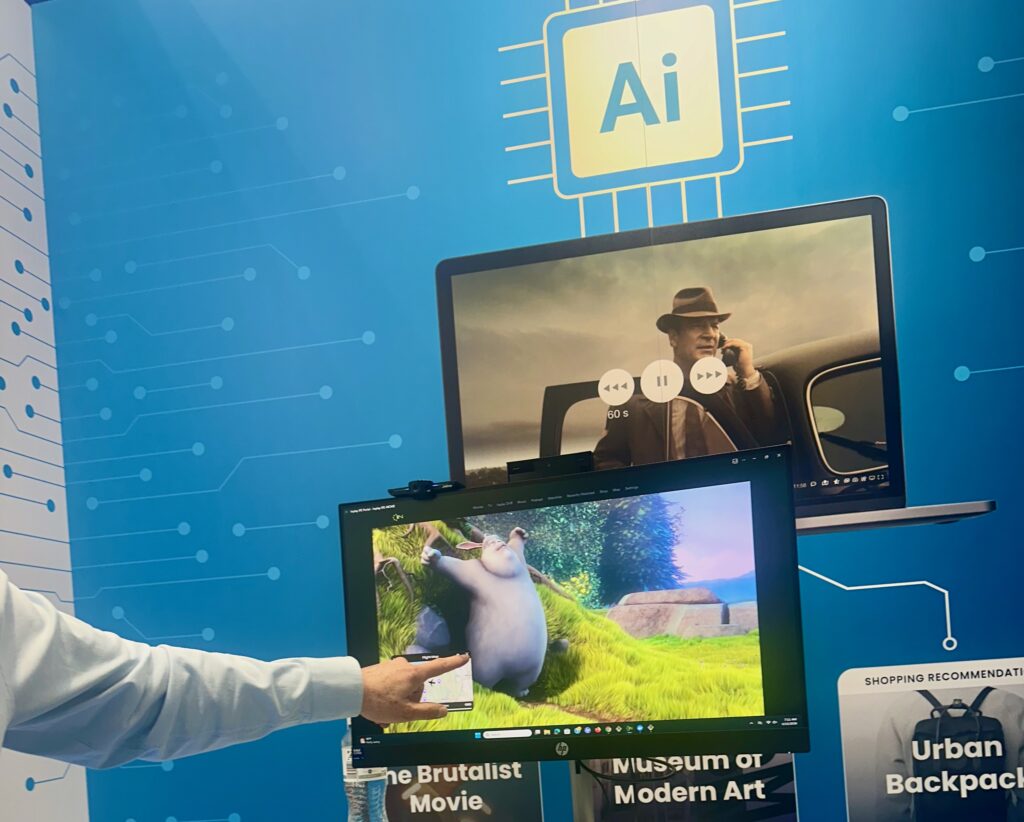 IdeaNova co-founder and CEO Juraj Siska demonstrates the new Inplay Navigator moving map solution to RGN at AIX 2026.