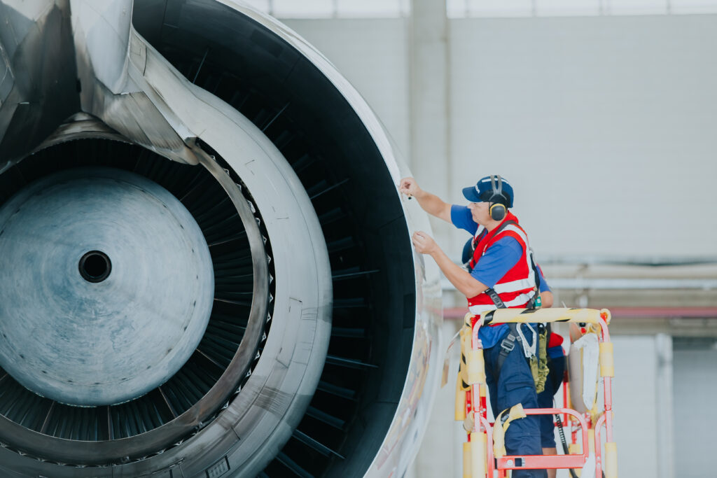 AeroSHARK is being installed on a LATAM aircraft at the LHT facility.