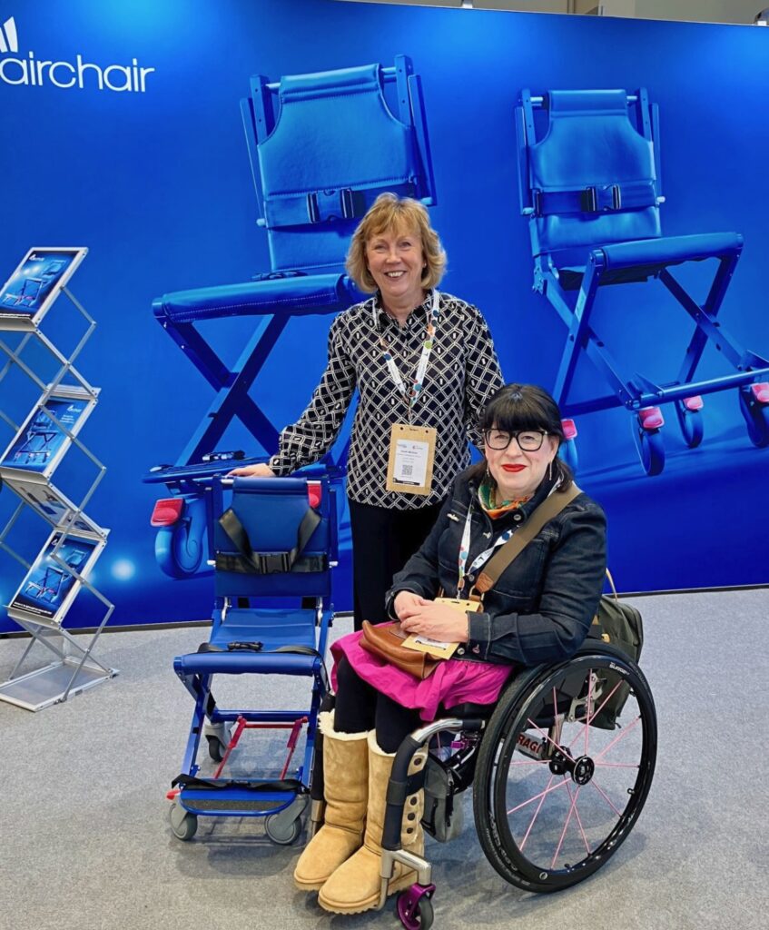 Mary Doyle on the Airchair stand at AIX 2026