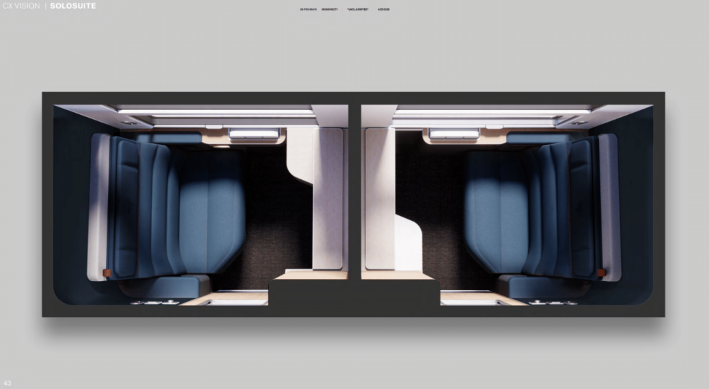 SoloSuite layout from an overhead view.