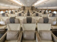 Emirates Premium Economy, configured 2-3-2 on the upper deck of the A380 aircraft.