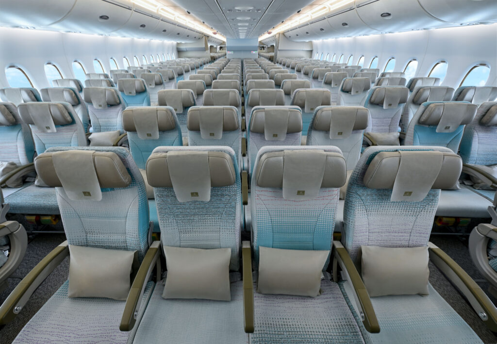 Economy Class in the newly retrofitted A380 aircraft.