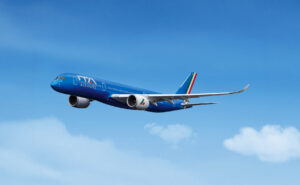ITA Airways aircraft in flight.
