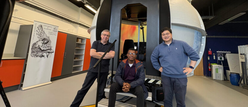 The Glasgow team, from left to right: Professor George Barakos, Oyedoyin Dada, and Dr Tao Zhang.