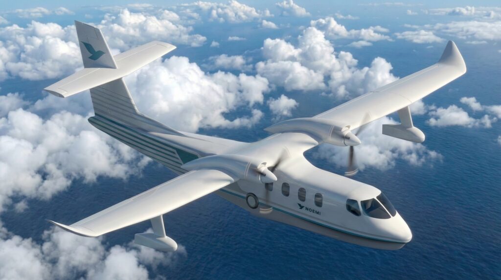 NOEMI Aerospace aircraft in flight.