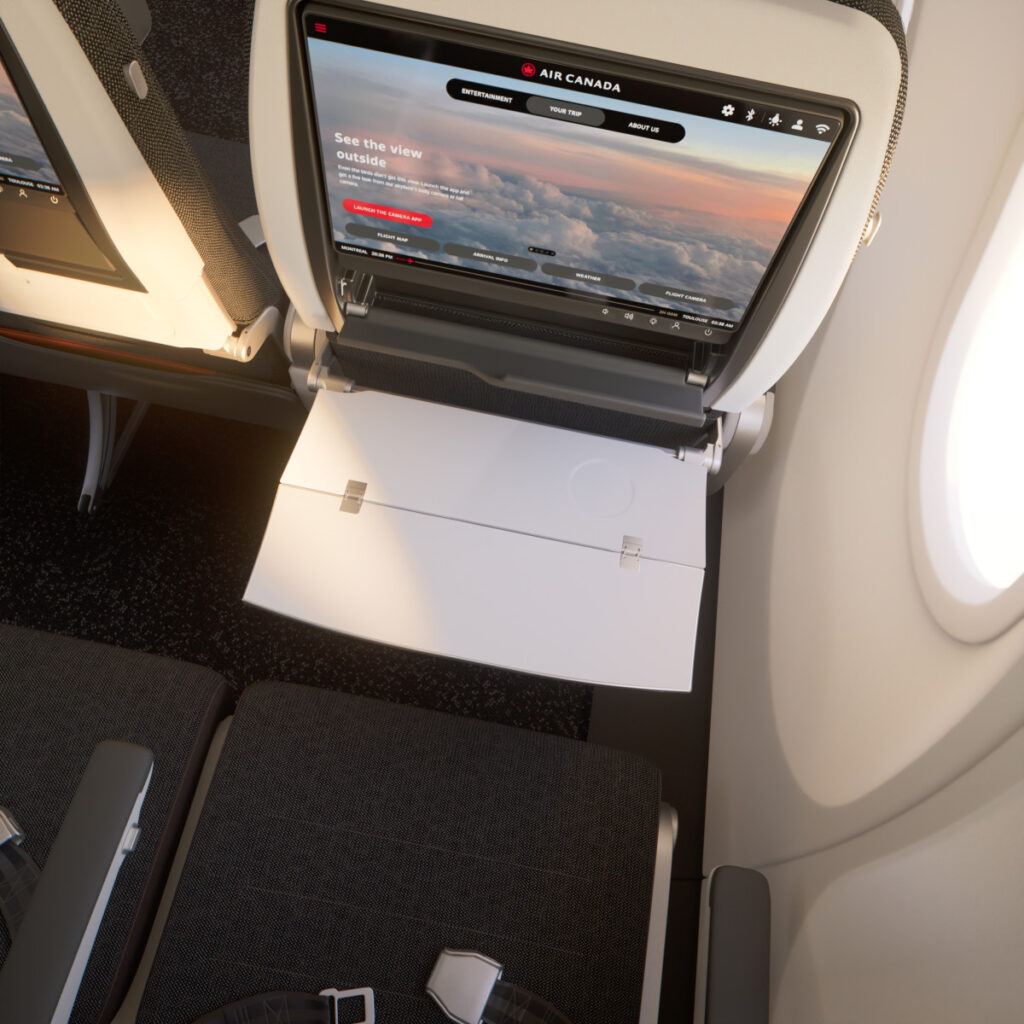 IFE screen in economy allows you to see images from outside