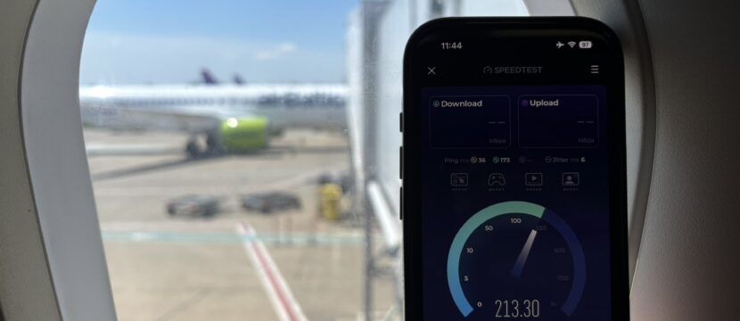 Over 200 mbps down while using the airBaltic Starlink connection on a parked Air Serbia A320