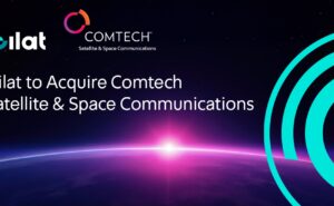 Gilat and Comtech logos above the words "Gilat to Acquire Comtech’s Satellite & Space Communications"