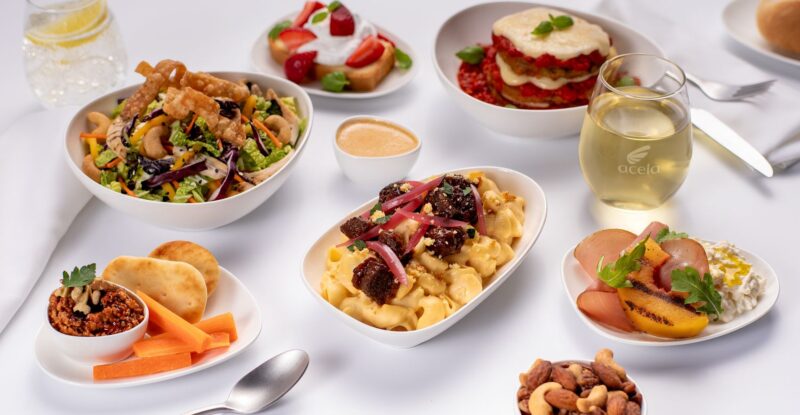 Various new meals for Amtrak first class.