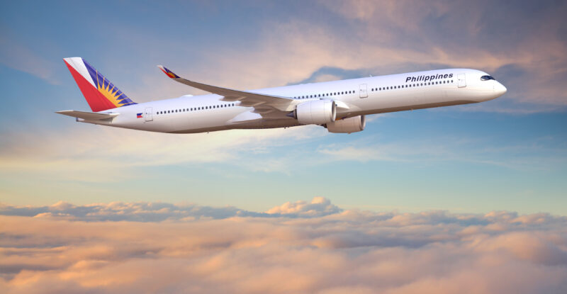 Rendering of Philippine Airlines aircraft in flight