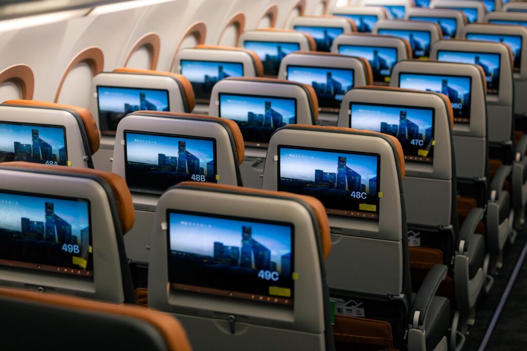 Panasonic Avionics Astrova IFE in economy class on Saudia A321XLR