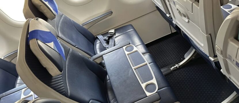 Inside an Aegean A320. ABC counts Aegean as one of its customers.