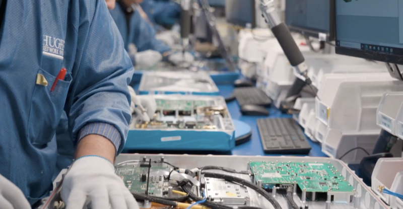 Inside the Hughes ESA manufacturing factory in Germantown, Maryland