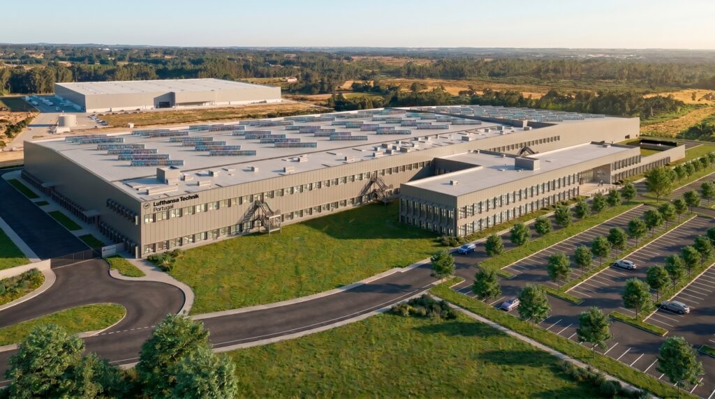 Rendering of Lufthansa Technik Portugal facility when it's completed