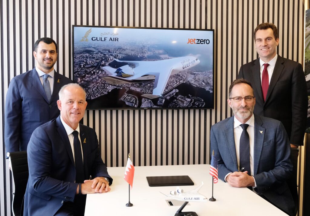 Execs at JetZero and Gulf Air sign LOI agreement