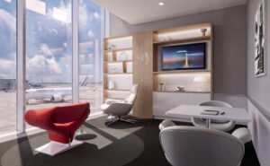 La Premiere area in the lounge at London Heathrow.