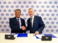 Left to right is Captain Nasaruddin A. Bakar, President and Group Chief Executive Officer of Malaysia Aviation Group (MAG); Willie Walsh, Director General, IATA