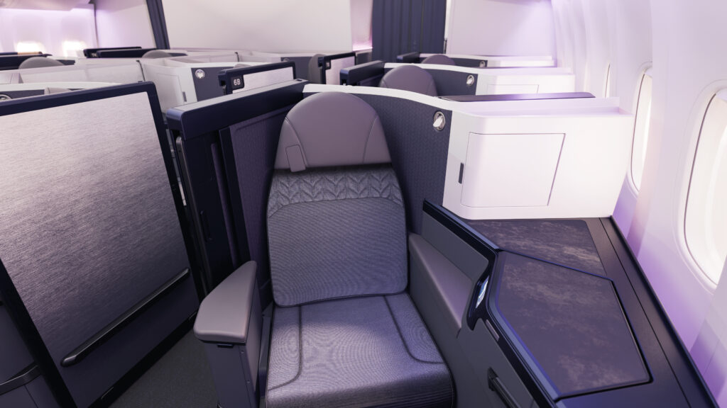 Air New Zealand new Business Premier cabin 777 retrofit render.