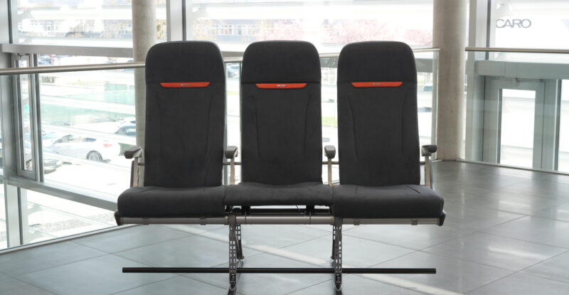 RECARO R Sphere seat triple with the firm's eco-friendly innovations featured