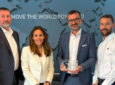 From left to right: Craig Allan, Vice-President, Supply Chain and Manufacturing, MHI RJ Amel Belkhamsa, Vice-President, Commercial services and customer support, MHI RJ Antonio Ficca, Vice-President, Strategy, Marketing & Communications, Expliseat Adrien Pallix, Program manager, Expliseat