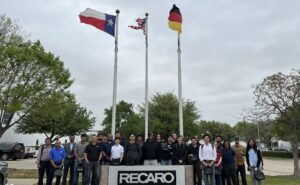 Students of University of Texas Arlington at RECARO's SCHWAEBISCH HALL.